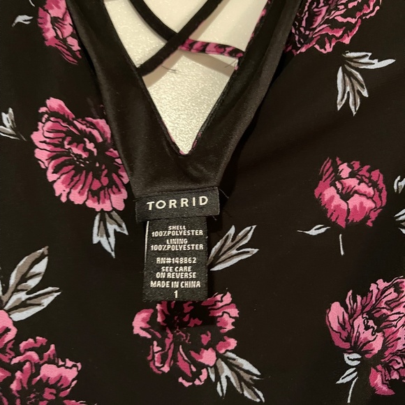 NWOT Purple Floral Long Sleeve Top - Picture 8 of 8